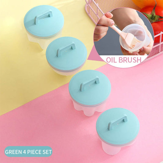 Modern kitchen, comfort and elegance, tools and more 4 Pcs/Set Cute Egg Cooker Tools With Brush Plastic Egg Boiler Poacher For Kid Baking Egg Mold Maker Kitchen Accessories