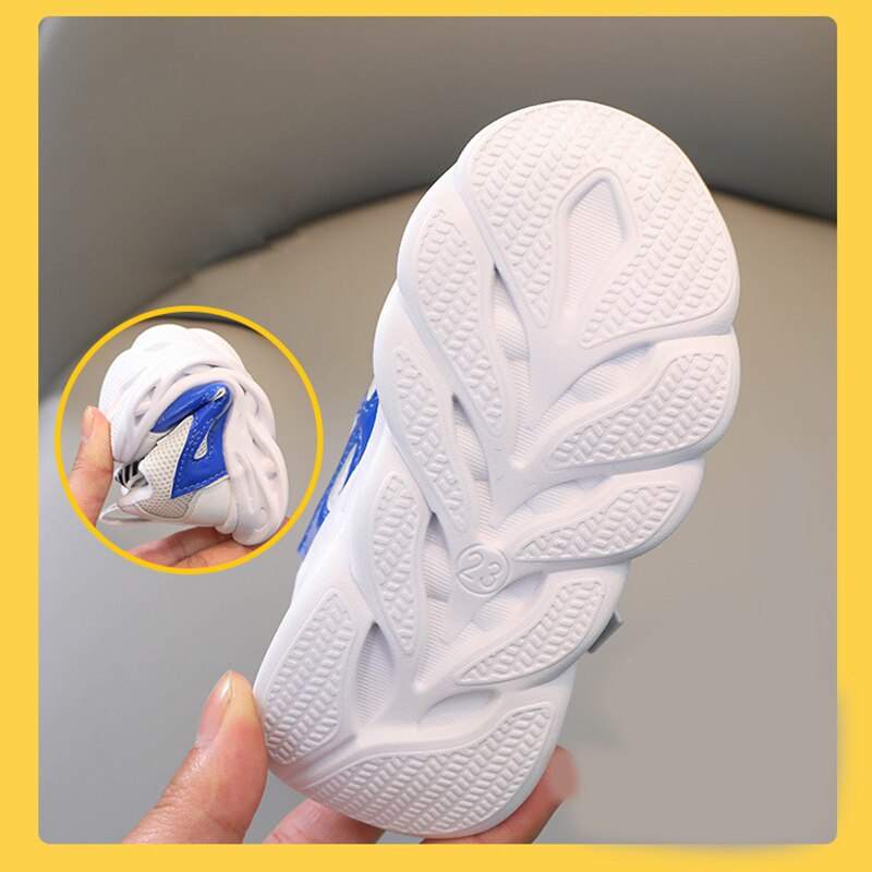 Size 21-30 New LED Children ,Boys Lighting Running Shoes Kids Breathable Mesh Sneakers