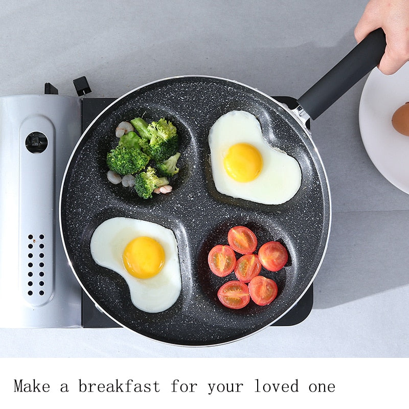 Modern kitchen, comfort and elegance, tools and more Nonstick Frying Pan 4 Units Cookware Fry Pan for Egg Pancake Steak Cooking Pan Pot for Gas Cooker Grill Skillet Pan