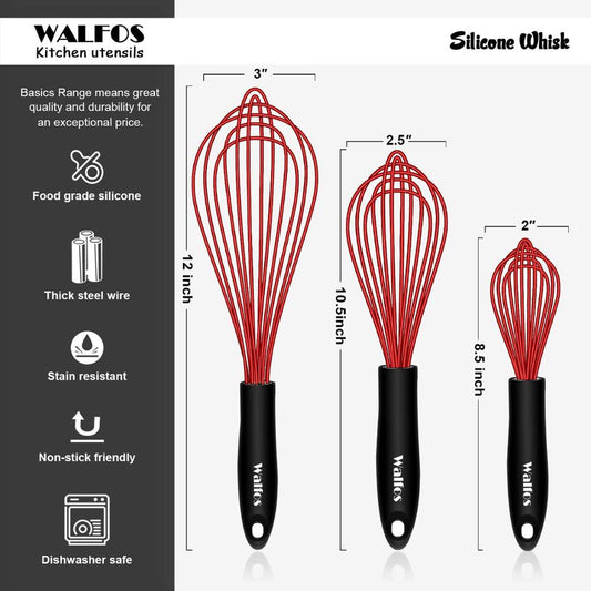 Modern kitchen, comfort and elegance, tools and more
Silicone Wire Whisk Manual Egg Beater Blender Milk Cream Butter Beater Kitchen Baking Cooking