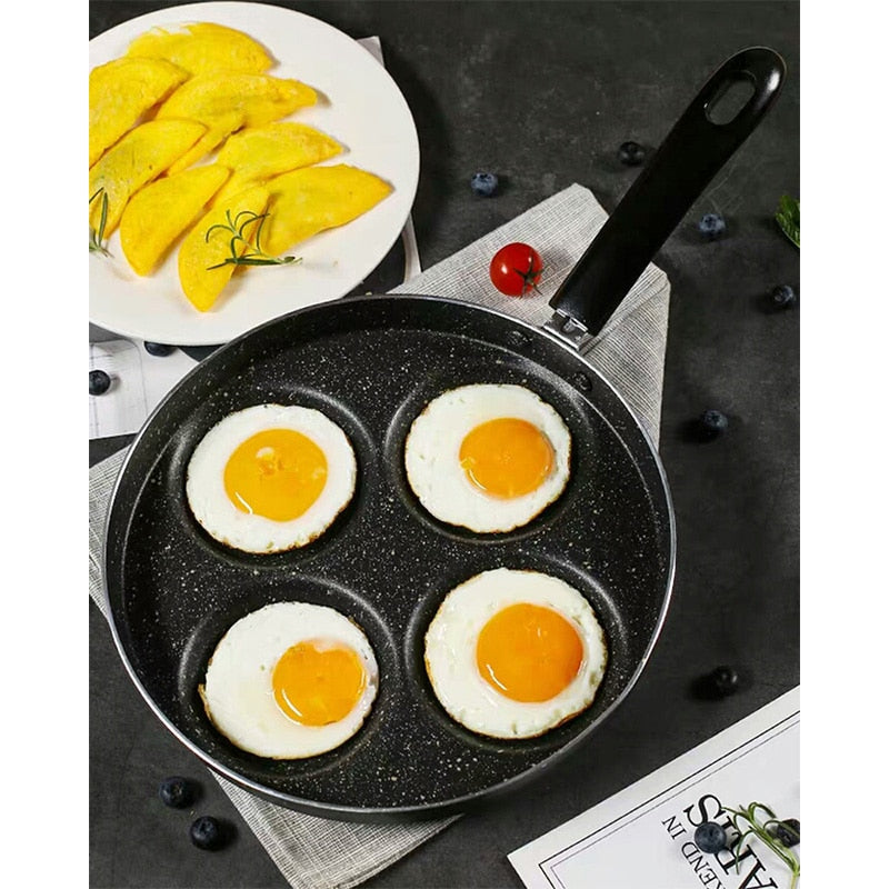 Modern kitchen, comfort and elegance, tools and more Nonstick Frying Pan 4 Units Cookware Fry Pan for Egg Pancake Steak Cooking Pan Pot for Gas Cooker Grill Skillet Pan