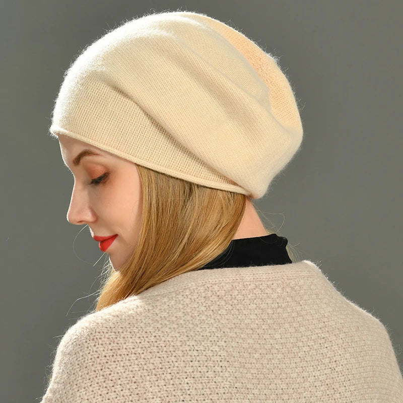 New Hat Women Winter Hats, Crimping Wool Knitted ,Warm Skullies Beanies For Women ,Gorros Female Cap