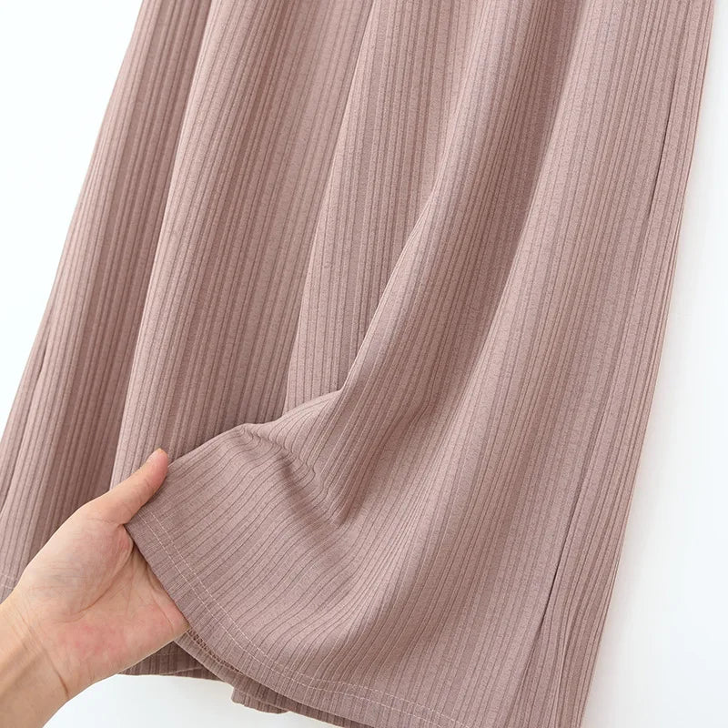 Wide Leg Pants Women's Cropped Pants Thin Shorts Various Colors Large Size Pants pajama