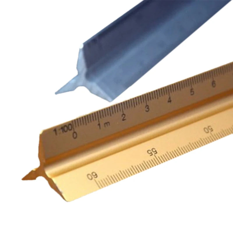 Triangular Scale Ruler 1:20-1:500 Alloy/Metal/Plastic Straight Ruler 30cm Architect/Engineer Accurate Drafting Measure Tool