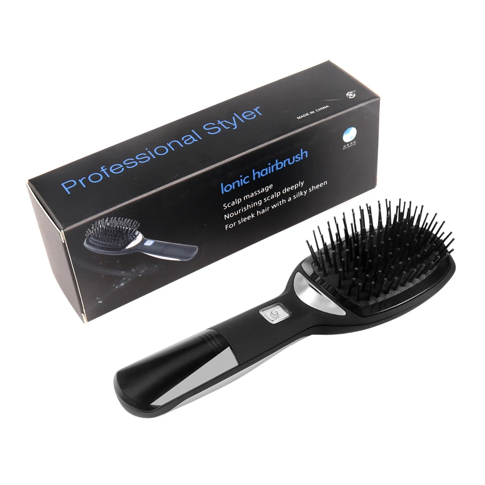 New Hairbrush Portable Electric , Hair Comb Anti-static Anti Frizz Negative Ions Scalp, Massage Comb Hair Styling Tool