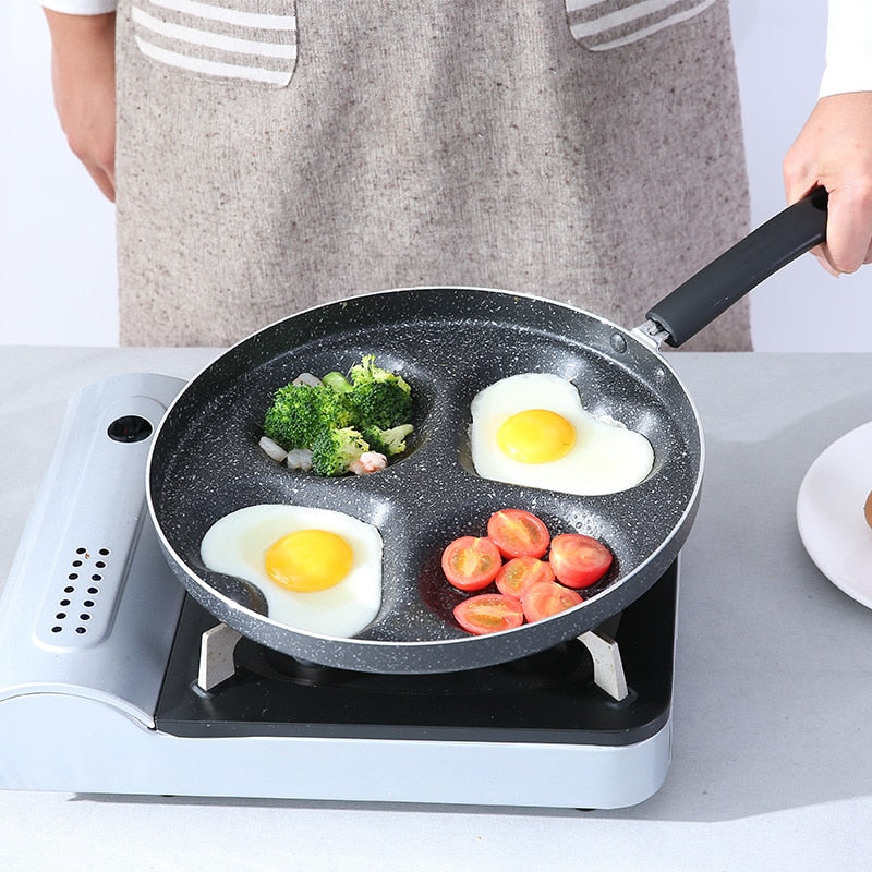 Modern kitchen, comfort and elegance, tools and more Nonstick Frying Pan 4 Units Cookware Fry Pan for Egg Pancake Steak Cooking Pan Pot for Gas Cooker Grill Skillet Pan