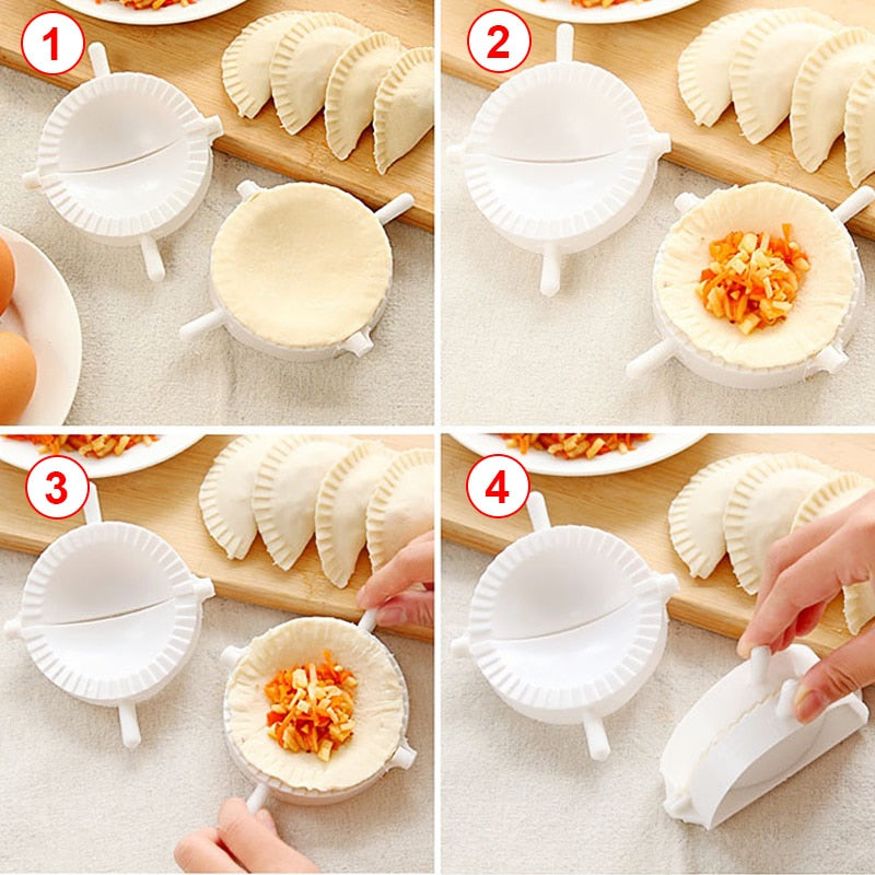 Modern kitchen, comfort and elegance, tools and more  3Pieces/Set FOOD GRADE Plastic Moulds  Ravioli Dough Press Pastry Dumpling Maker Mold in Different Sizes