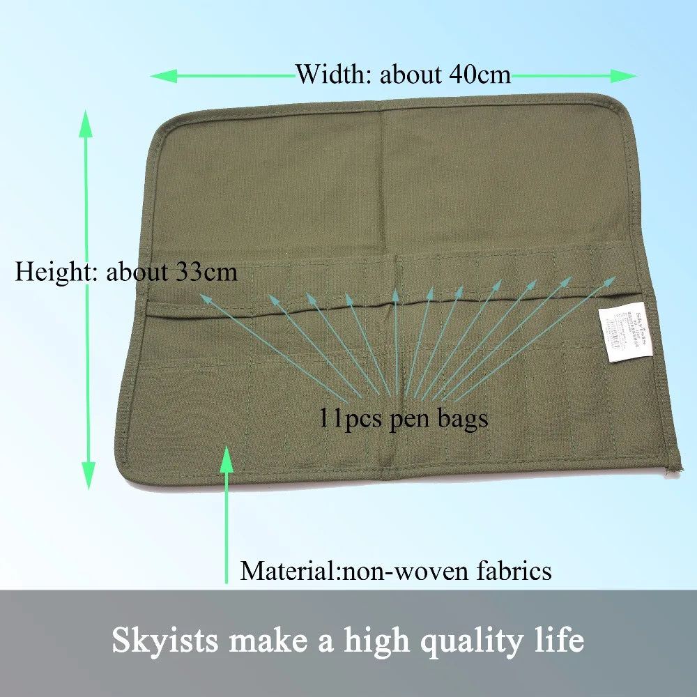 The finest stationery and office tools, elegance and luxury for multiple uses Multifunction Pen Curtain 22/30 Holes Painting Brush Bag Pencil Bag Roll Up Portable Canvas Wrap Pouch