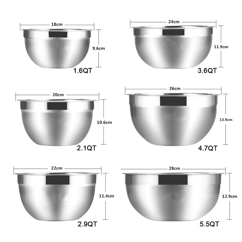 Modern kitchen, comfort and elegance, tools and more Stainless Steel Mixing Bowls Non Slip Nesting Whisking Bowls Set Mixing Bowls For Salad Vegetables Eggs Cooking Baking