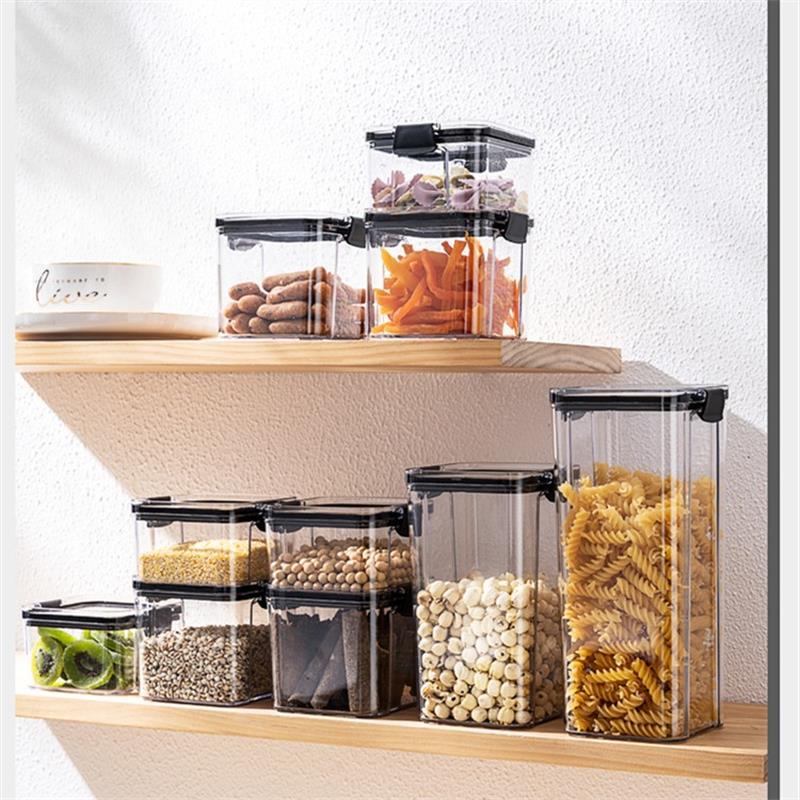 Modern kitchen, comfort and elegance, tools and more 4 Different Capacity Plastic Sealed Cans Kitchen r