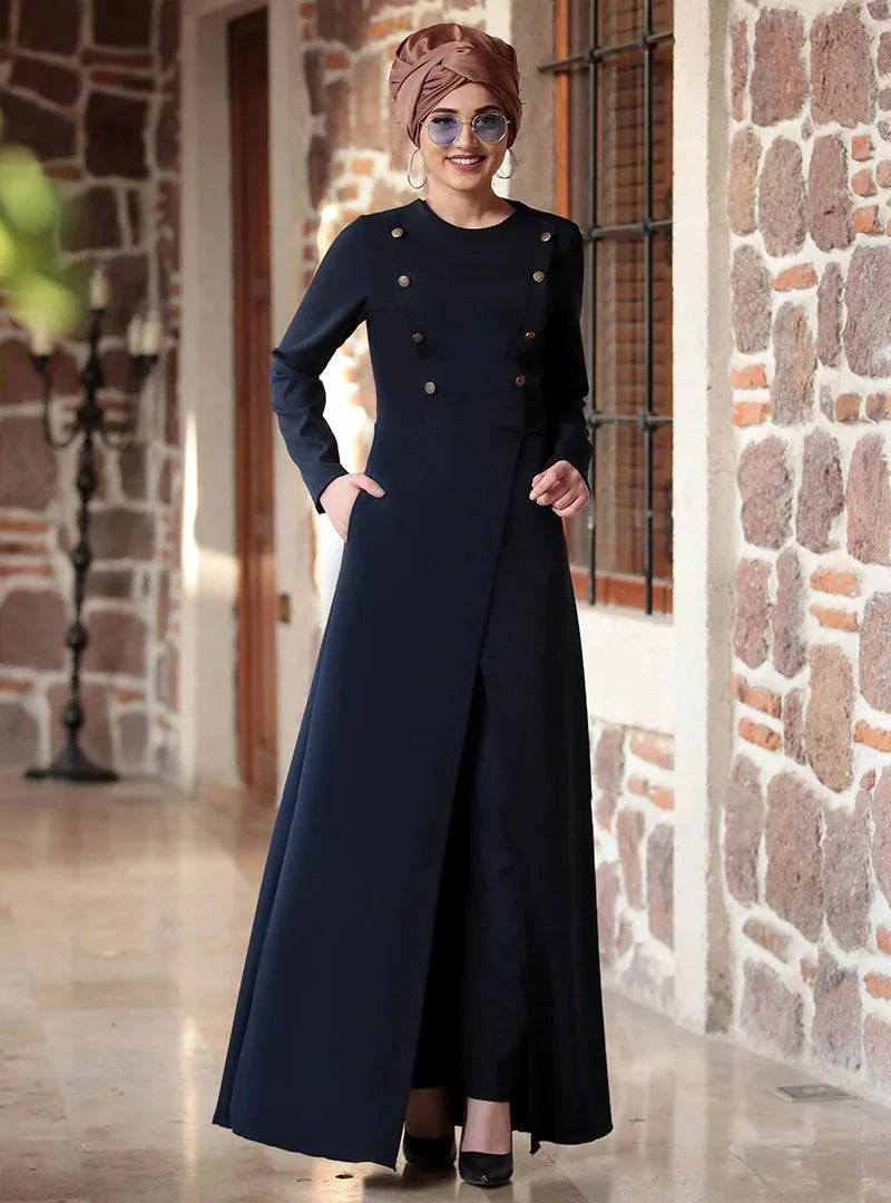 RETAL STAYL turkey muslim ,2 piece set women abaya long dress and pants outfits ,suits islamic clothing