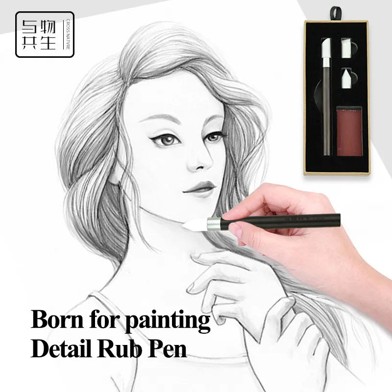 The finest stationery and office tools, elegance and luxury for multiple uses Pen Wiper Blending Smudge Sketch Paper Pen Wood Penholder Sketching Paper Pencil Painting Highlight For Art