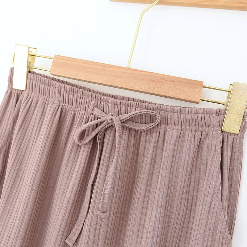 Wide Leg Pants Women's Cropped Pants Thin Shorts Various Colors Large Size Pants pajama