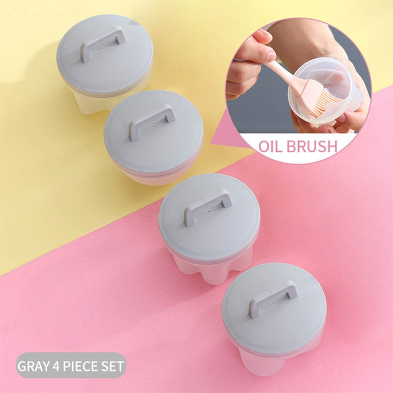 Modern kitchen, comfort and elegance, tools and more 4 Pcs/Set Cute Egg Cooker Tools With Brush Plastic Egg Boiler Poacher For Kid Baking Egg Mold Maker Kitchen Accessories