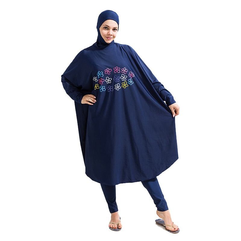 Muslim Swimwear Women Hijab Modest Burkini Swimsuit With Skirt Full Cover Ups For Swimming Suit Islamic Long Sleeve Swim Bathing