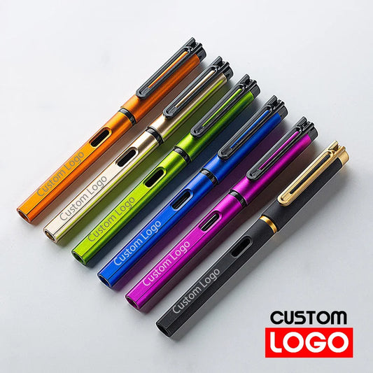 Pen Custom Logo Gift Multi-color Business Signature Pen Plastic Pen Student Supplies Lettering Engraved Name