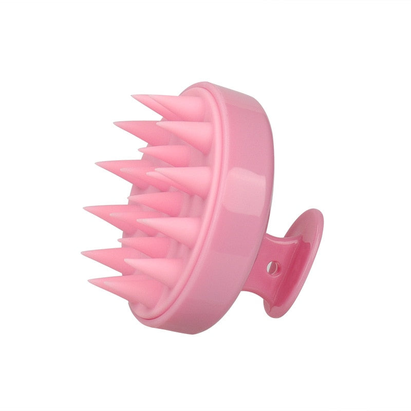 Silicone Shampoo Brush Head Scalp Massage Comb Hair Washing