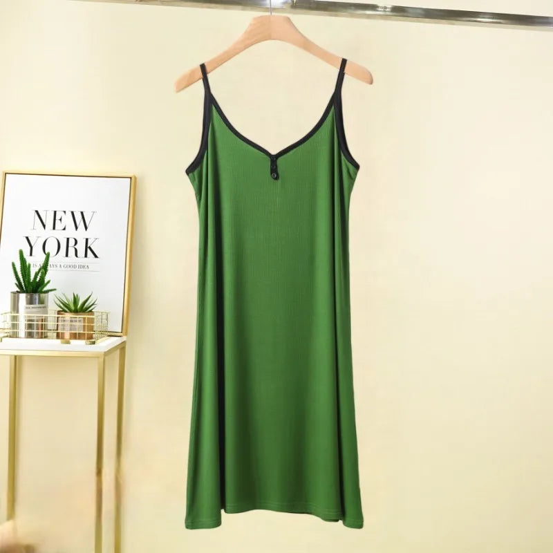 Spring/Summer  New Women's ,Nightdress Slip dress, Cotton Sling ,Nightdress Ladies ,Thin Dress ,Dress For Women