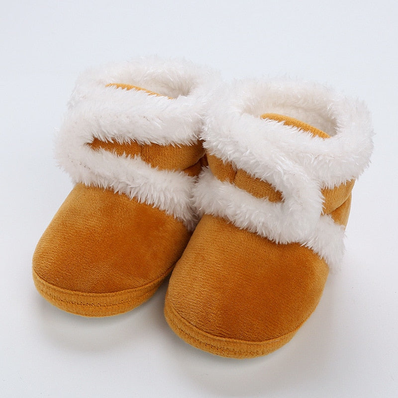 Newborn Baby Girls Boys Soft Booties Solid Pompom Snow Boots Infant Toddler Newborn Warming Shoes New Fashion Comfortable Shoes