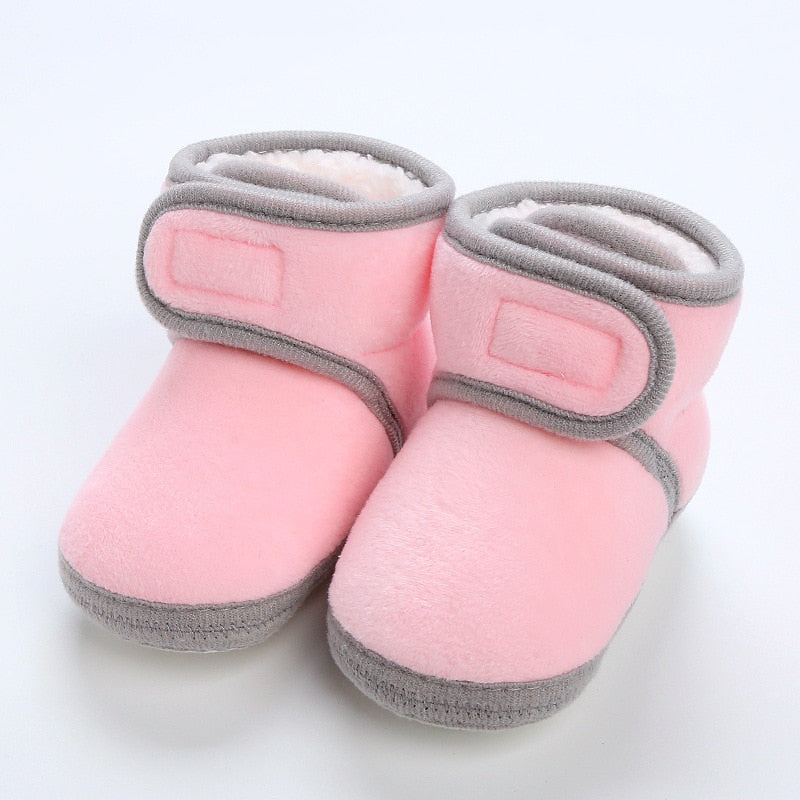 Newborn Baby Girls Boys Soft Booties Solid Pompom Snow Boots Infant Toddler Newborn Warming Shoes New Fashion Comfortable Shoes