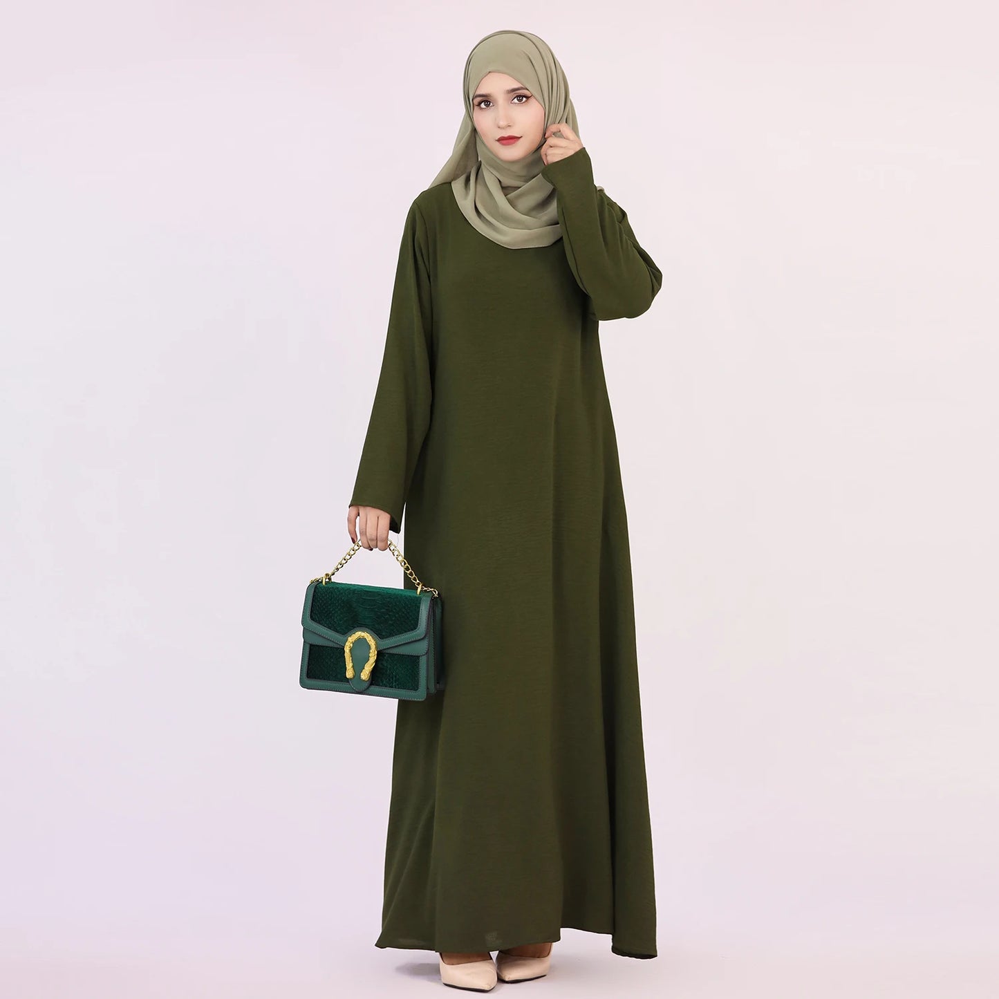 RETAL STYE abaya Simple Style Maxi Dresses for Muslim Women