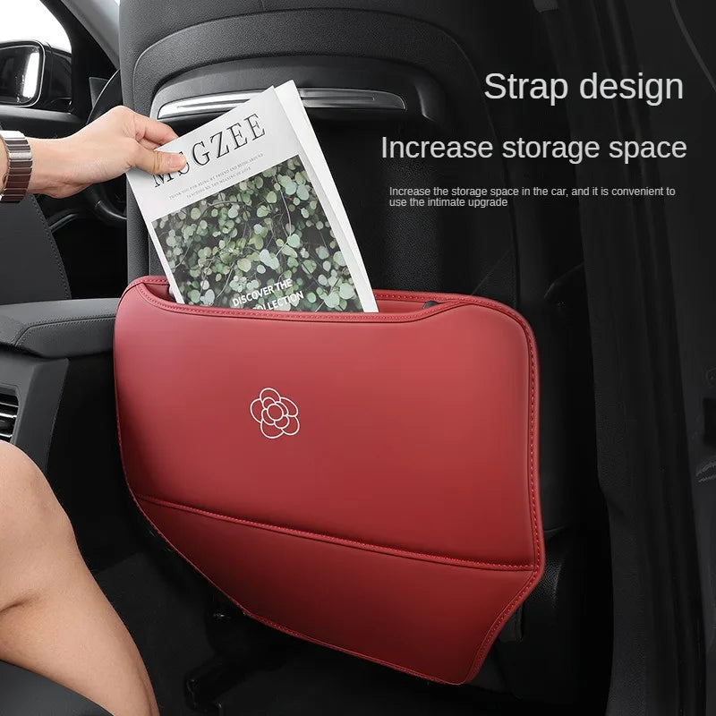 PU Leather Car Back Seat Paper Book Storage Bag Anti-Dirt Protection Pad Cover Mat