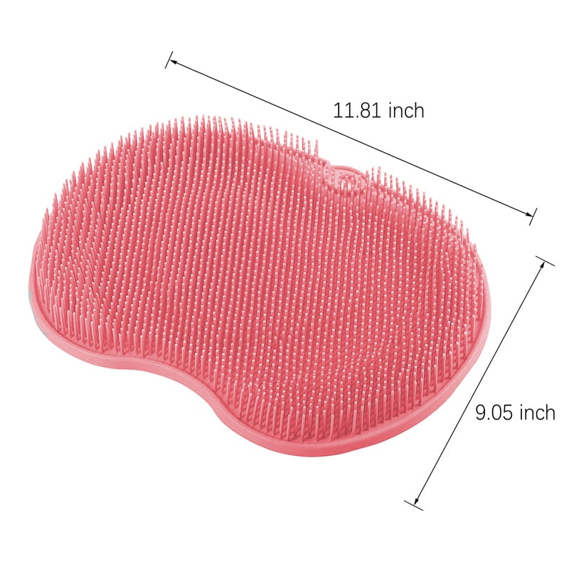 Shower Massage Scraper Bathroom Non-slip Bath Mat Back Massage Brush Silicone Foot Wash Body Cleaning Bathing Tool