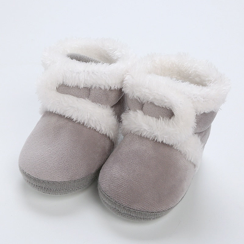 Newborn Baby Girls Boys Soft Booties Solid Pompom Snow Boots Infant Toddler Newborn Warming Shoes New Fashion Comfortable Shoes