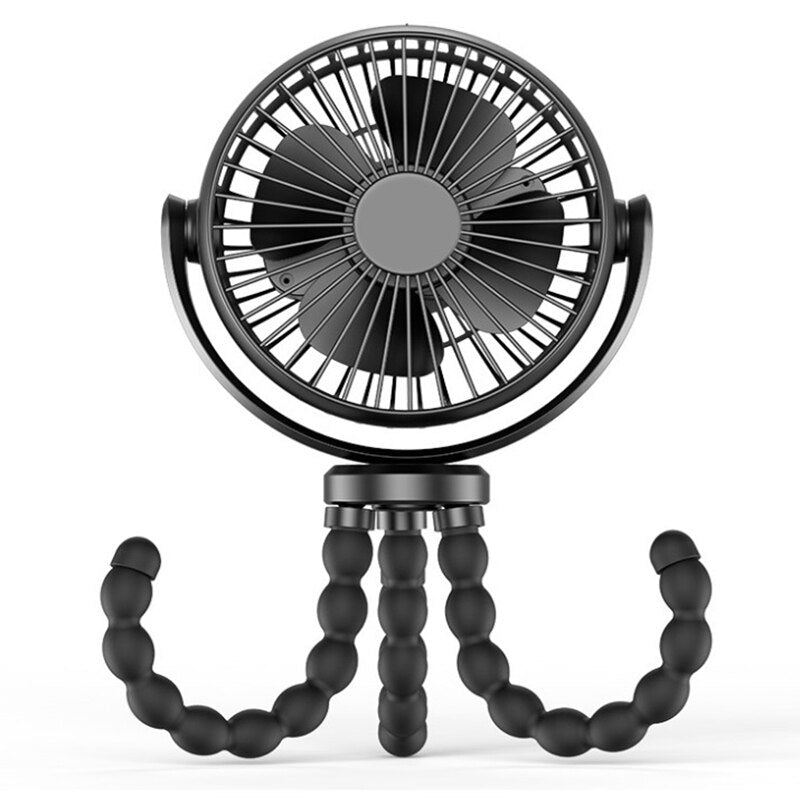 USB Desktop Folding Fan,Outdoor Baby Stroller Handheld Fan, Summer Mute Small Multifunctional Octopus Mini Fan