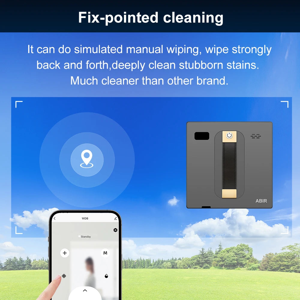 Artyshop Smart Home Glass Wall Wet Dry Cleaning ,APP&Remote Control