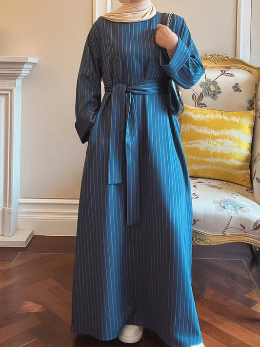 RETAL STYLE Abaya Dress Muslim Women Dubai Turkish Islamic Clothing Elegant Gown (No Scarf)