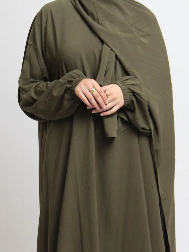 RETAL STYLE Abaya Jilbab for Women, Muslim Hijab Long Dress One Piece Prayer, Outfit Islamic Dubai Turkish Modest Abayas