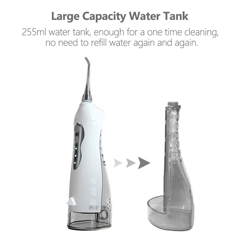 Oral Irrigator USB Rechargeable Water Flosser Portable Dental Water Jet 230ML Water Tank Waterproof Teeth Cleaner