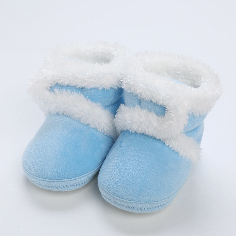 Newborn Baby Girls Boys Soft Booties Solid Pompom Snow Boots Infant Toddler Newborn Warming Shoes New Fashion Comfortable Shoes