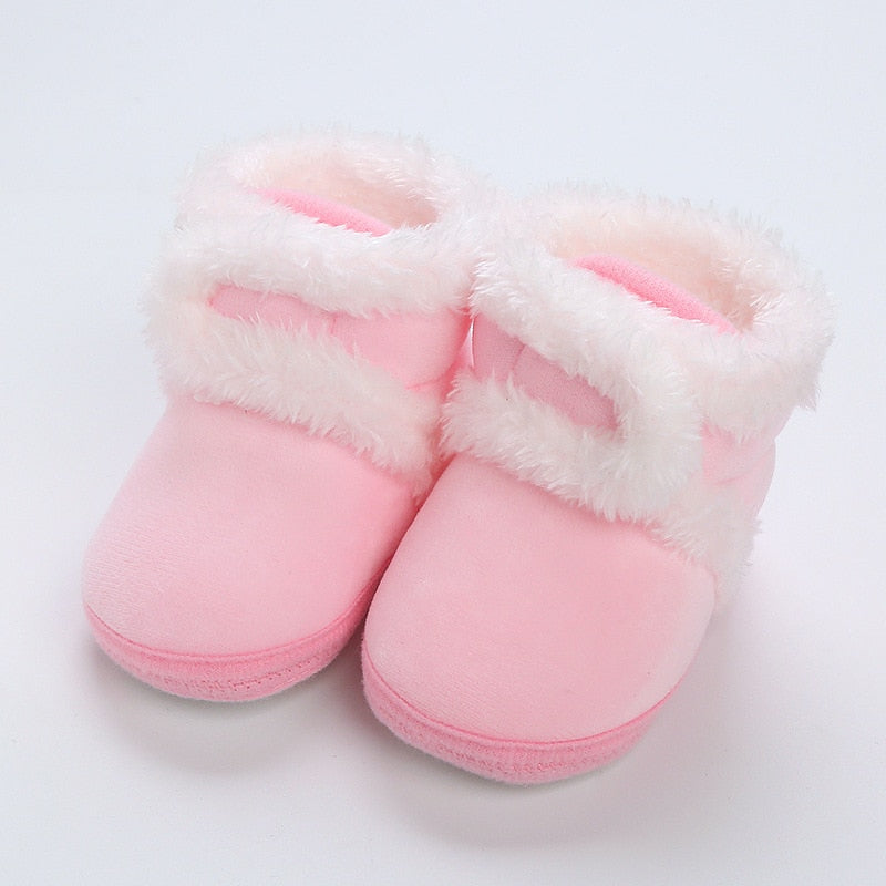 Newborn Baby Girls Boys Soft Booties Solid Pompom Snow Boots Infant Toddler Newborn Warming Shoes New Fashion Comfortable Shoes