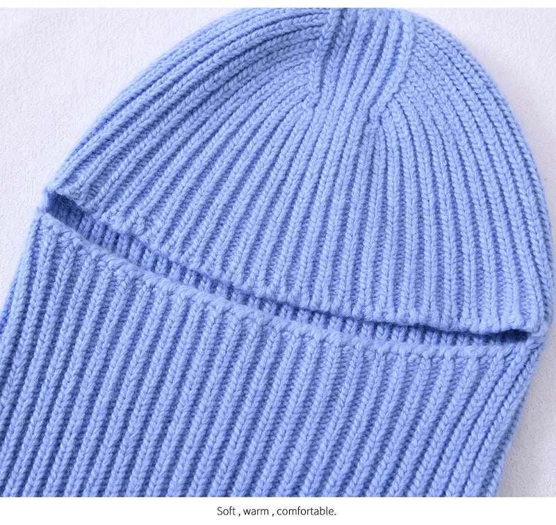 Winter Ski Mask Beanie ,Hat Unisex Solid Color One Hole ,Balaclava Women Men Autumn, Warm Knitted Full Face Beanies Cap