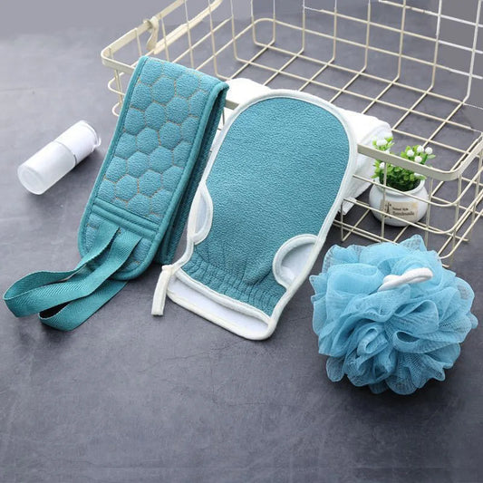 1/3Pcs Body Scrubber Bath Brush Shower, Gloves Exfoliating Scrub Towel ,Body Wash Exfoliator Back, Massager Bathroom Bathing Tools