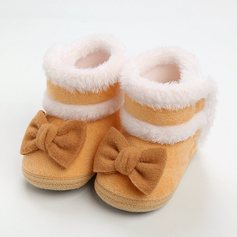 Newborn Baby Girls Boys Soft Booties Solid Pompom Snow Boots Infant Toddler Newborn Warming Shoes New Fashion Comfortable Shoes