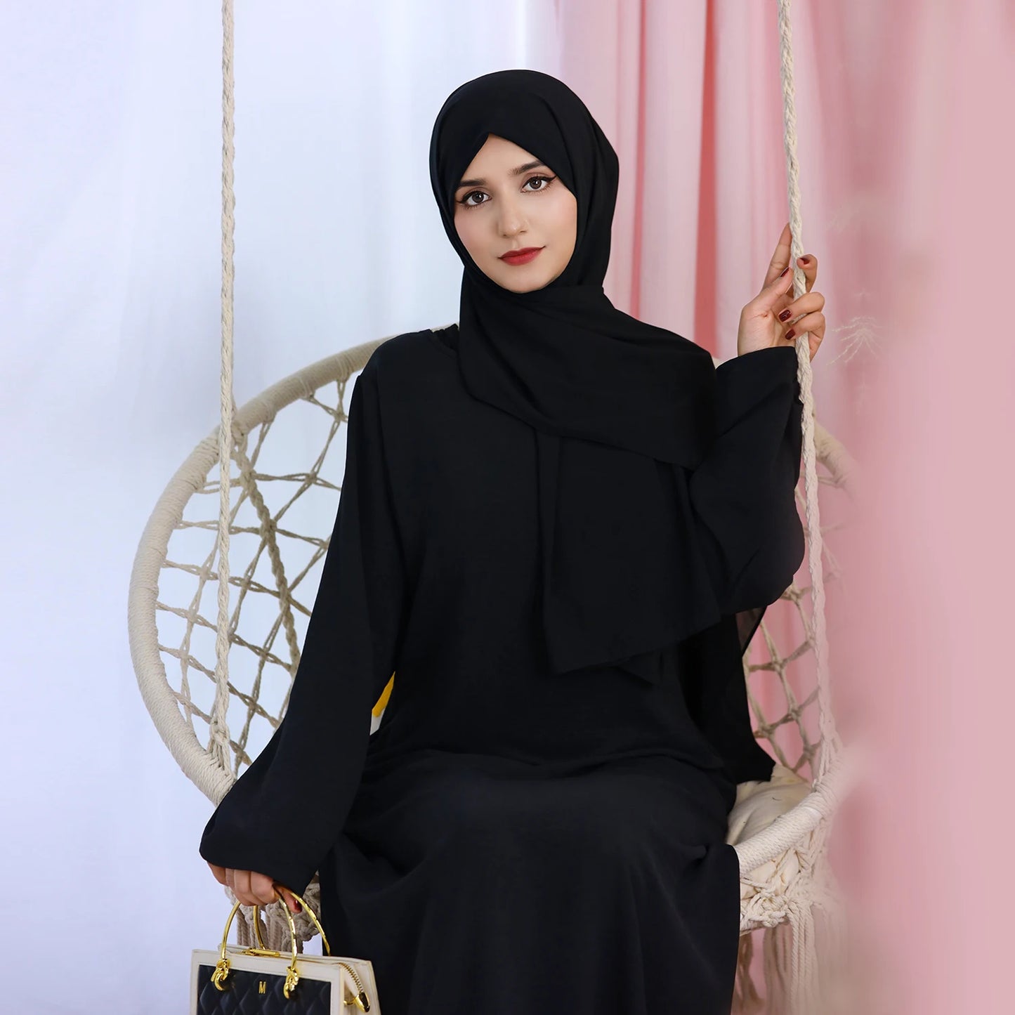 RETAL STYE abaya Simple Style Maxi Dresses for Muslim Women