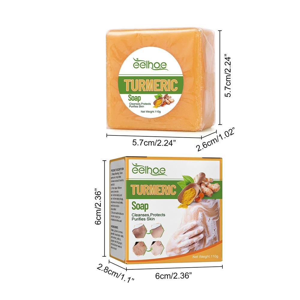 Turmeric Facial Cleansing Soap Anti Acne Soap Whitening Moisturizing Face Body Skin Care Soap