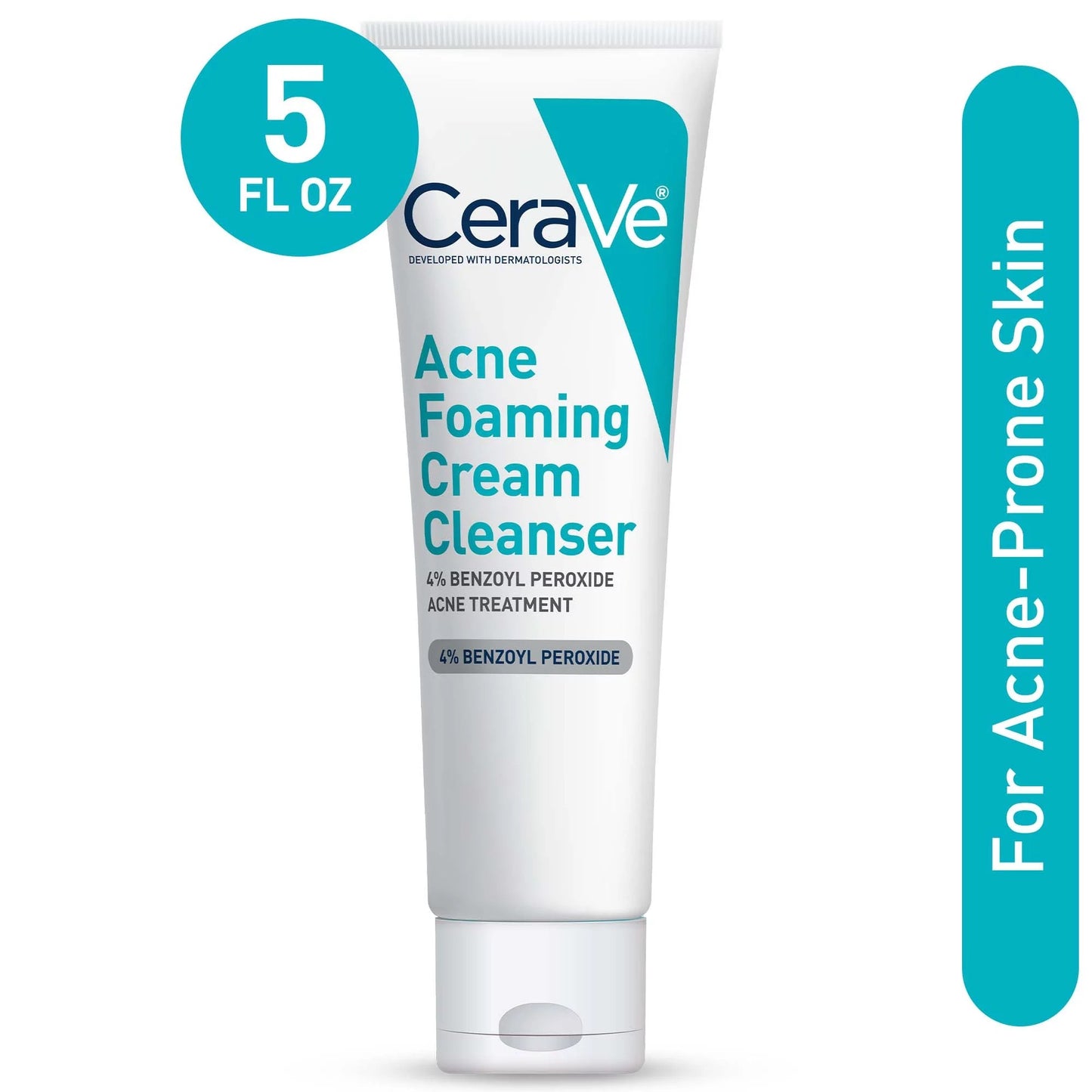 150ml CeraVe Acne Foaming Cream Cleanser Acne Treatment Face Wash Hyaluronic Acid Niacinamide Cream to Foam Formula