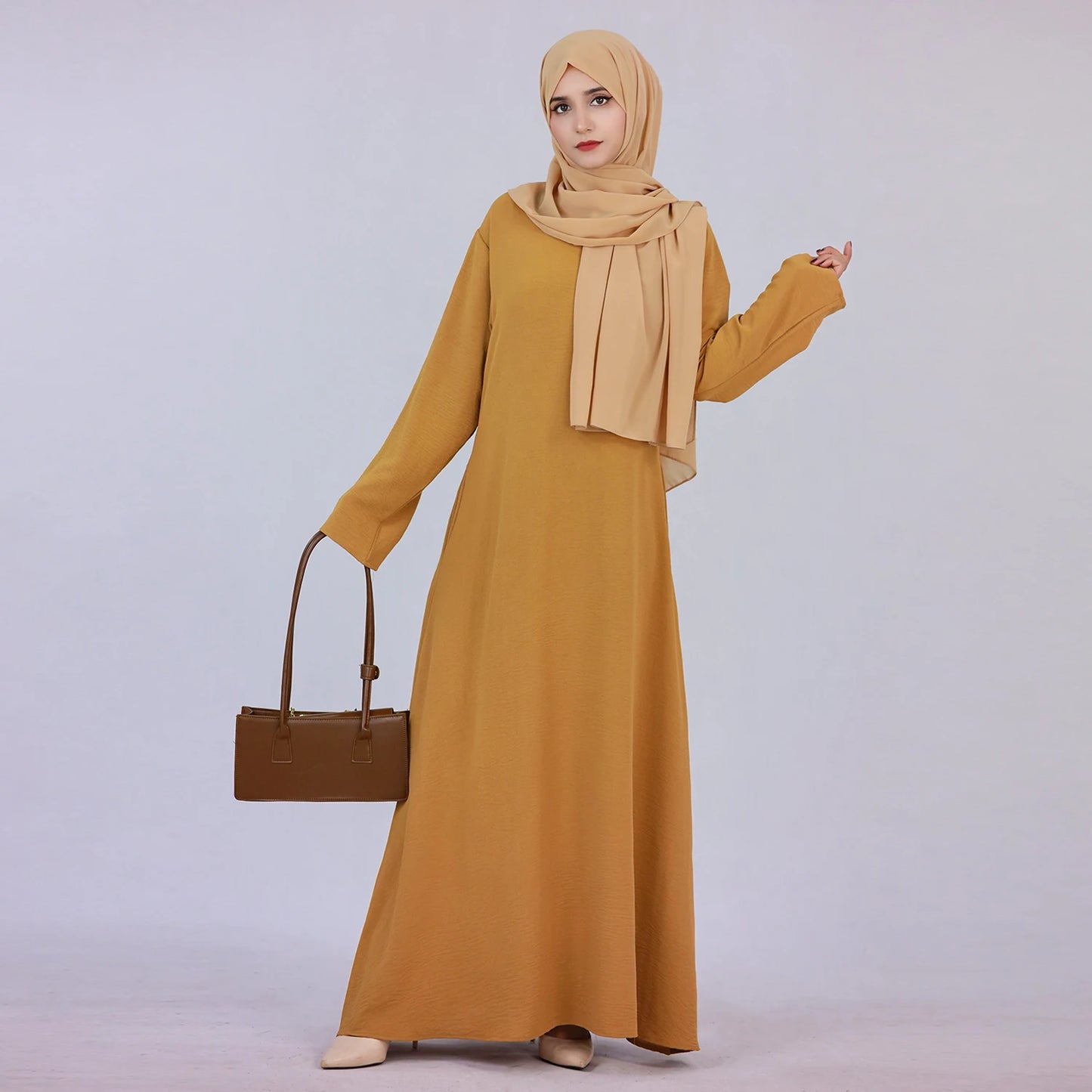 RETAL STYE abaya Simple Style Maxi Dresses for Muslim Women