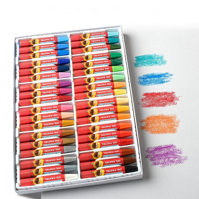 12/18/24/36/48Colors Hexagonal Oil Pastels DIY Graffiti Oil Painting Stick Box Set School Student Drawing Art Supplies The finest stationery and office tools, elegance and luxury for multiple uses