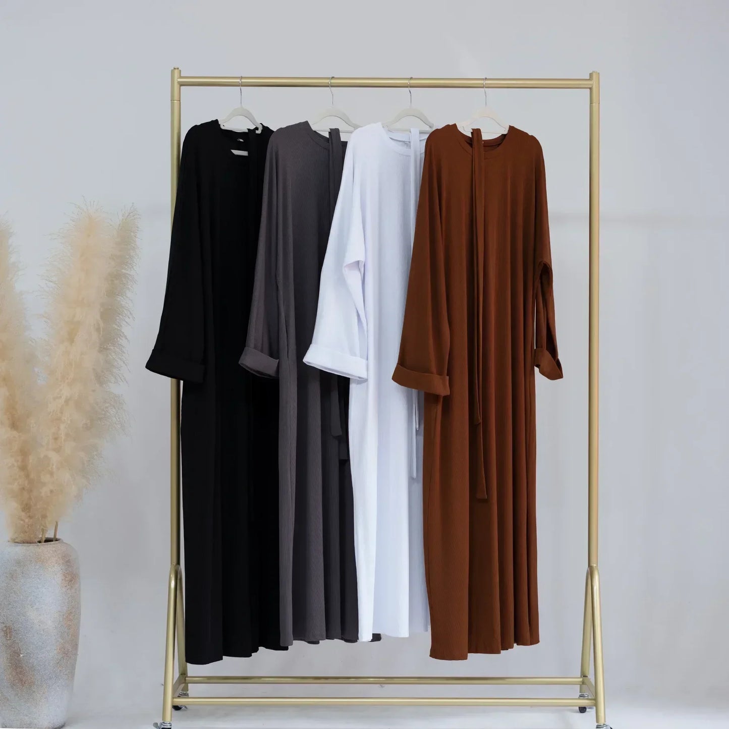 RETAL STYLE Knit Abaya for Women Muslim Winter Clothes Turkey Outfit Ramadan Eid Kaftan