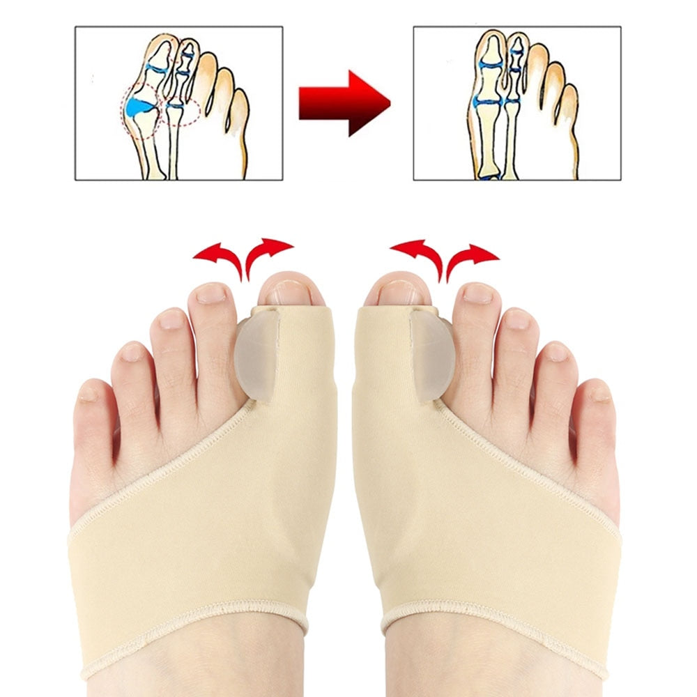 2pcs Toe Separator Valgus Bunion Corrector Orthotics Feet Bone Thumb Adjuster Correction