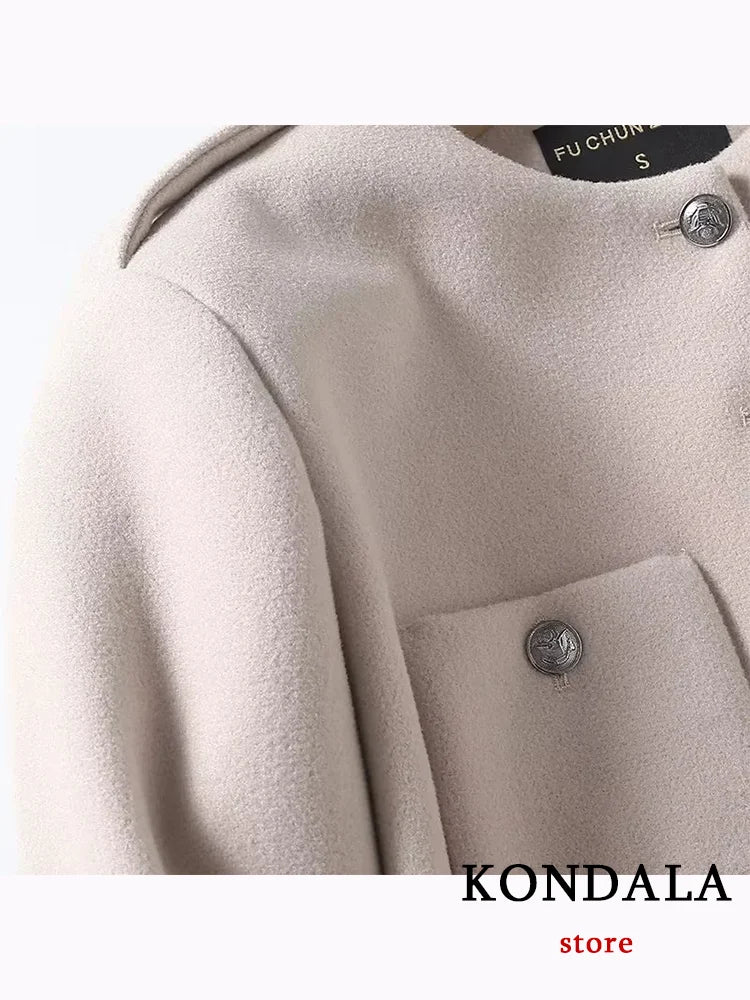 Women Elegant Classic Casual Jackets Coats Long Sleeve New Fashion Autumn Winter Jacket Outwear