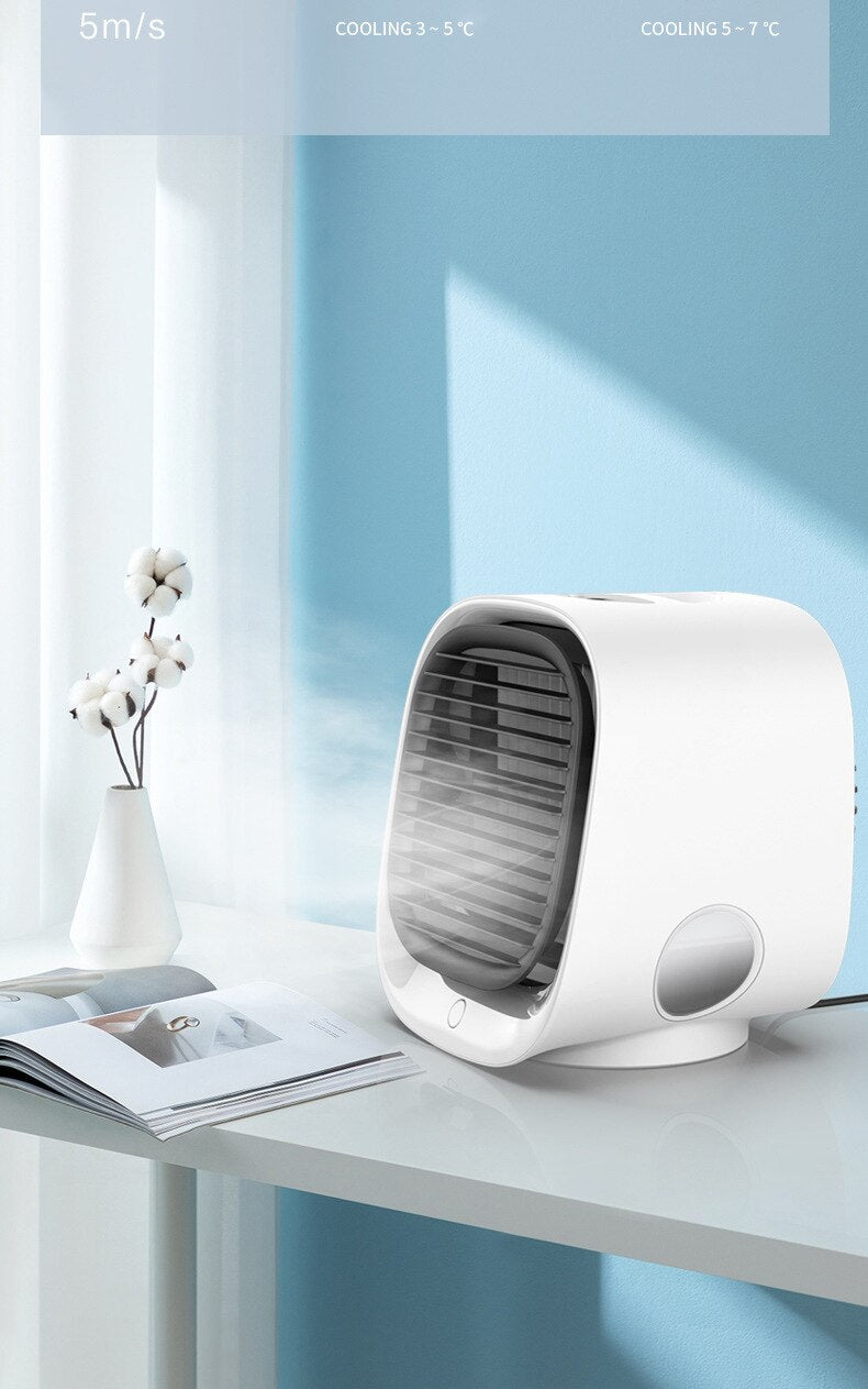 Mini Air Cooler USB Desktop Home Office Air Conditioner Fan Portable