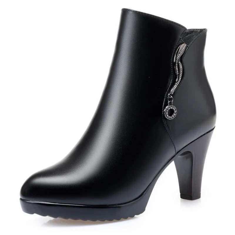 New women's high heel winter boots