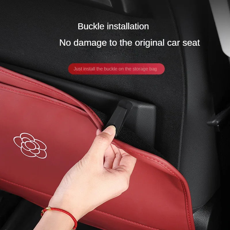 PU Leather Car Back Seat Paper Book Storage Bag Anti-Dirt Protection Pad Cover Mat