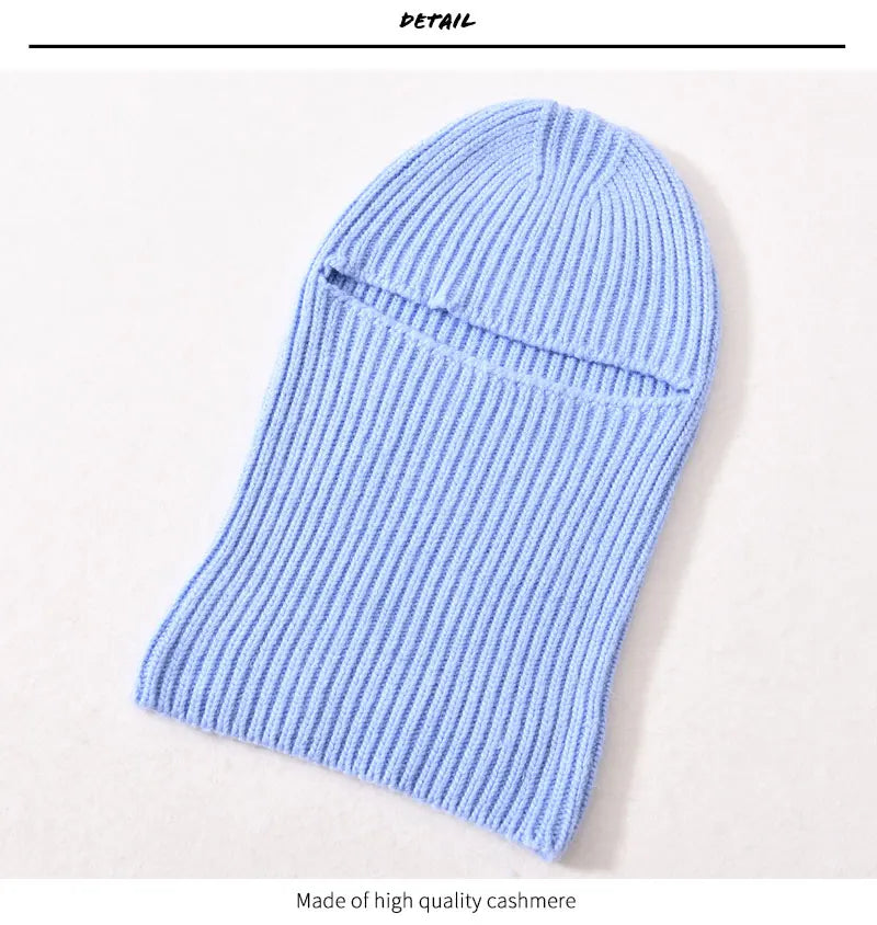 Winter Ski Mask Beanie ,Hat Unisex Solid Color One Hole ,Balaclava Women Men Autumn, Warm Knitted Full Face Beanies Cap